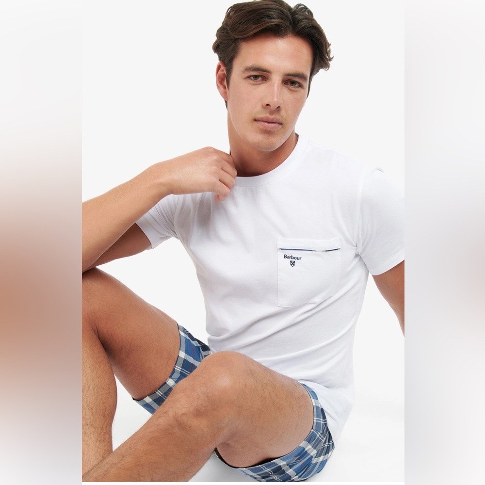 BARBOUR BAILES SHORT SUMMER NAVY TARTAN New size S
